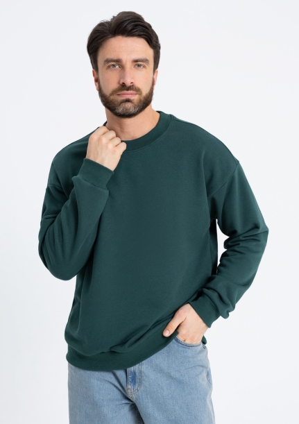 Свитшот унисекс STAN футер без начёса, 350, 96 (Тёмно-зелёный) 54/XXL (Изображение 8)