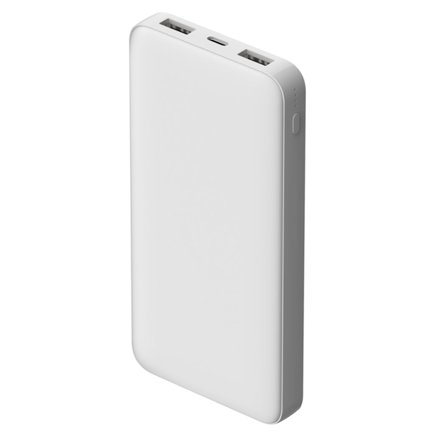 Внешний аккумулятор Polus, 10000 Mah, софт-тач покрытие, белый (Изображение 1)