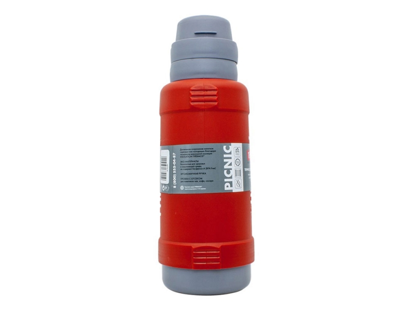 Термос со стеклянной колбой тм THERMOS PICNIC 40 Series Red 1,8L (Изображение 2)