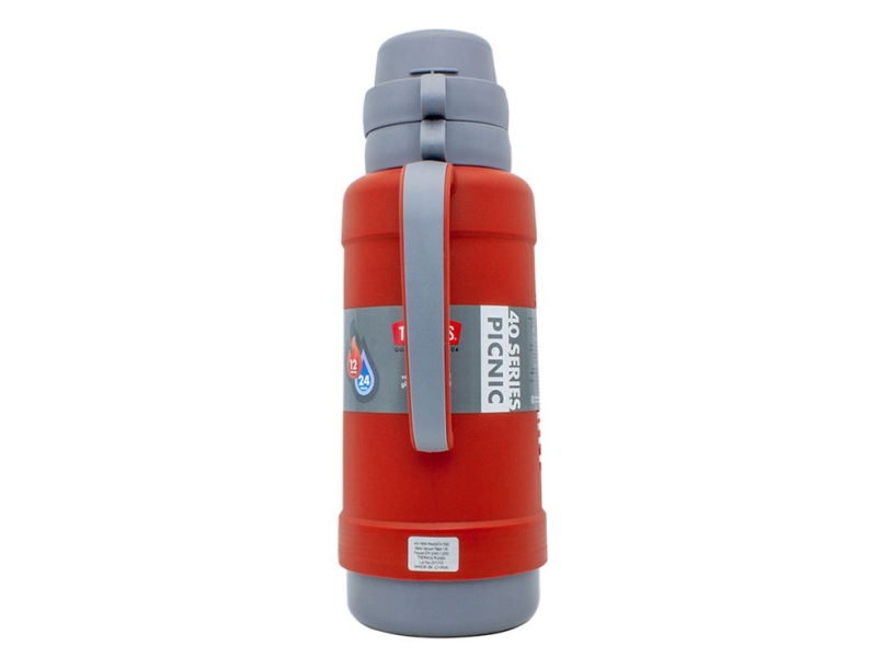 Термос со стеклянной колбой тм THERMOS PICNIC 40 Series Red 1,8L (Изображение 3)