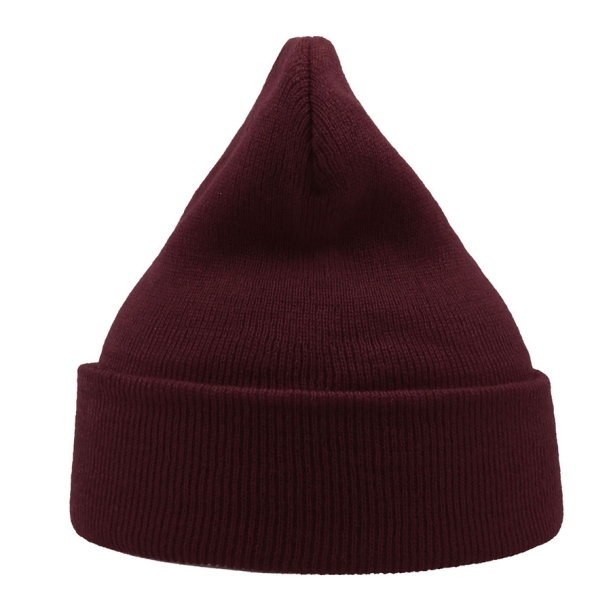 Шапка вязаная  двойная Wind-S, бордовый, 100% переработанный полиэстер (Изображение 7)