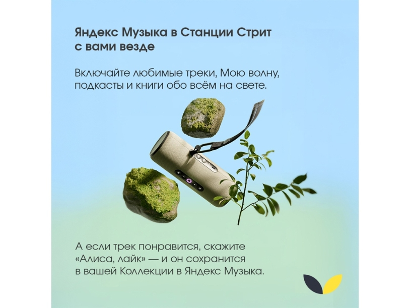 Умная портативная колонка Яндекс Станция Стрит с Алисой, зеленый (YNDX-00030GRN) (Изображение 10)