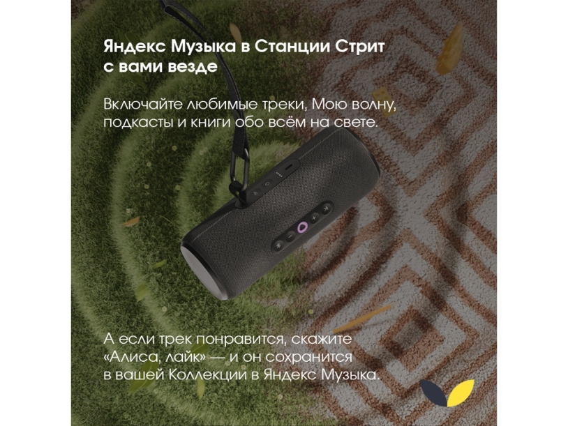 Умная колонка ЯНДЕКС Станция Стрит с Алисой (черный)  (Изображение 10)