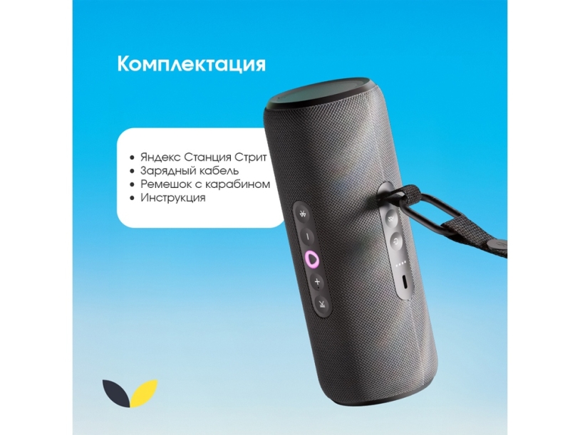 Умная колонка ЯНДЕКС Станция Стрит с Алисой (черный)  (Изображение 12)