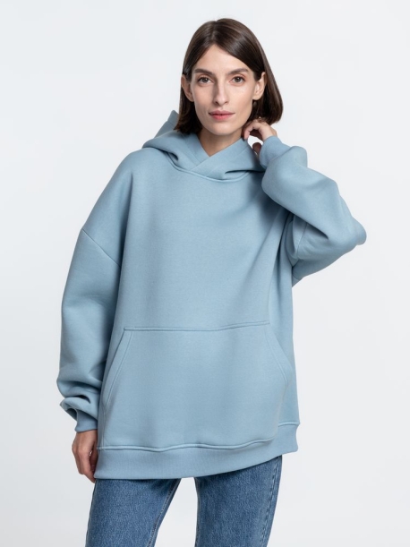 Худи Kulonga Oversize, серо-голубое, размер M/L (Изображение 6)
