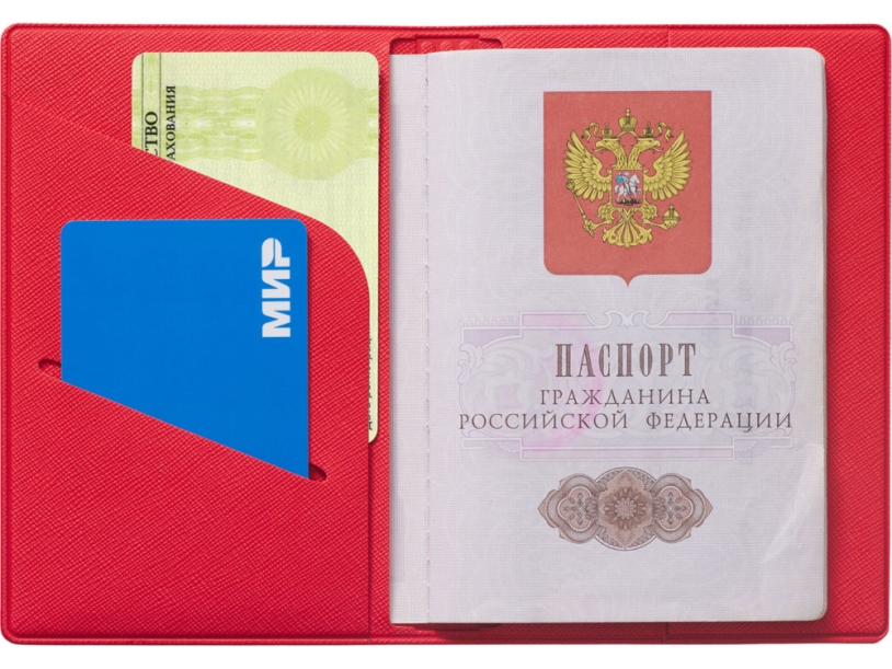 Обложка для паспорта Favor (красный)  (Изображение 5)