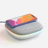 Bluetooth колонка с беспроводной зарядкой и подсветкой Terrafonic, серая (Изображение 1)
