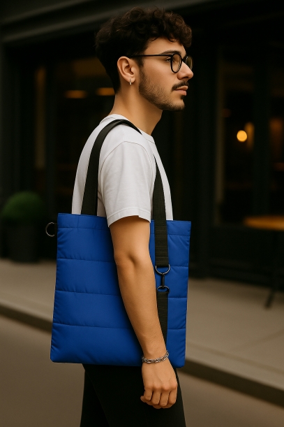 Шоппер Superbag Bubble New (синий с черным) (Изображение 5)