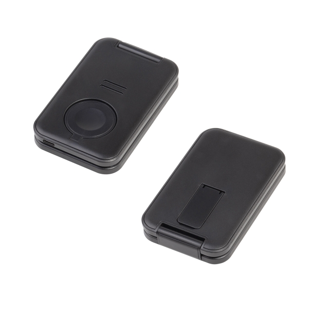 Складная беспроводная (15W) зарядная станция "Slap" с MagSafe (черный) (Изображение 6)