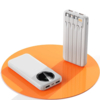 Зарядное устройство "Phantom" 10000 mAh с 4мя встроенными кабелями и цифровым индикатором заряда (белый) (Изображение 2)
