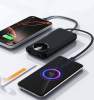 Зарядное устройство "Phantom" 10000 mAh с 4мя встроенными кабелями и цифровым индикатором заряда (черный) (Изображение 5)