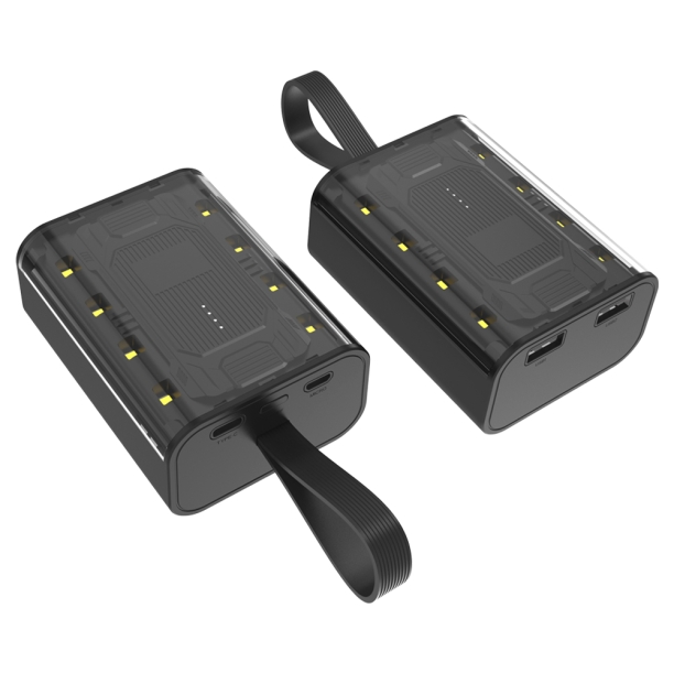 Внешний аккумулятор Courage, 5000 Mah, черный (Изображение 2)
