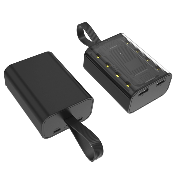 Внешний аккумулятор Courage, 5000 Mah, черный (Изображение 3)