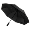Зонт PRESTON складной с ручкой-фонариком, полуавтомат; черный; D=100 см; 100% полиэстер (Изображение 1)