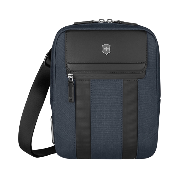 Сумка через плечо VICTORINOX Architecture Urban2 Crossbody Bag,синий, полиэстер/кожа, 9x22x28 см, 6 л (Изображение 1)