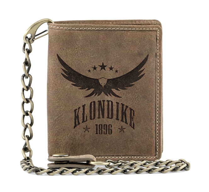 Бумажник KLONDIKE «Wayne Eagle», натуральная кожа в светло-коричневом цвете, 10,5 х 12,5 х 2,5 см (Изображение 1)