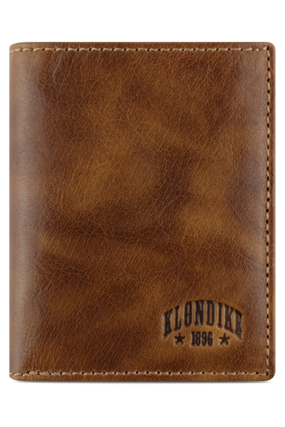 Мини-бумажник KLONDIKE MOUNTAIN «Alfie», натуральная кожа в коньячном цвете, 9 х 11 х 2 см (Изображение 1)