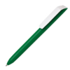 Ручка шариковая FLOW PURE, зеленый корпус/белый клип, пластик (Изображение 1)