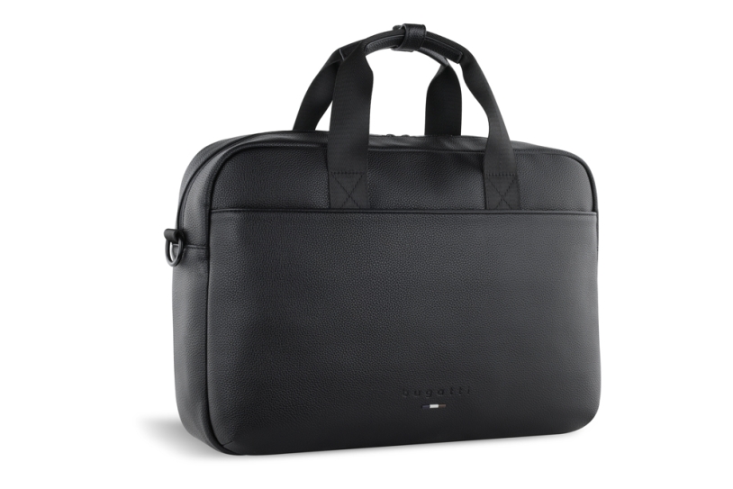 Портфель мужской BUGATTI Rico, черный, полиуретан, 40 x 10 x 28,5 см (Изображение 1)