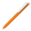 Ручка шариковая FLOW PURE, оранжевый корпус/белый клип, пластик (Изображение 1)
