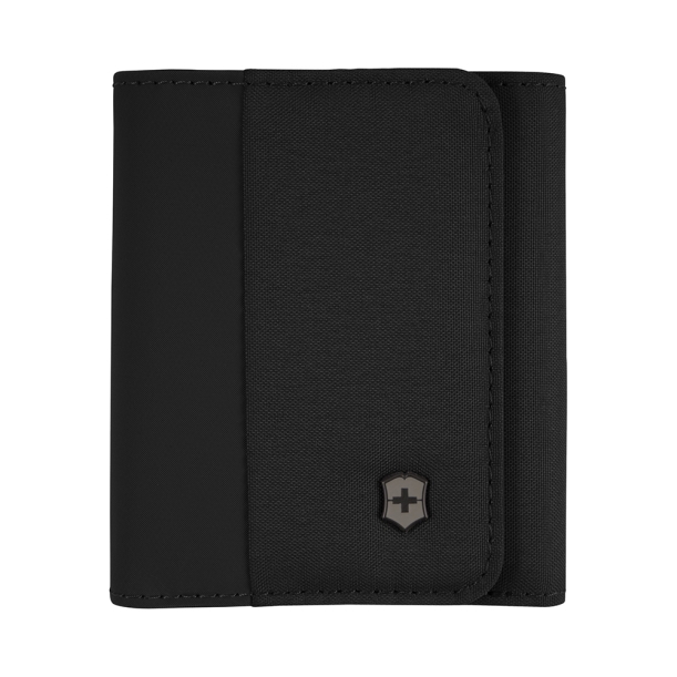 Бумажник VICTORINOX Travel Essentials Tri-Fold Wallet, чёрный, полиэстер, 9x2x10 см (Изображение 1)