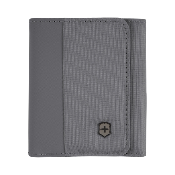 Бумажник VICTORINOX Travel Essentials Tri-Fold Wallet, серый, полиэстер, 9x2x10 см (Изображение 1)