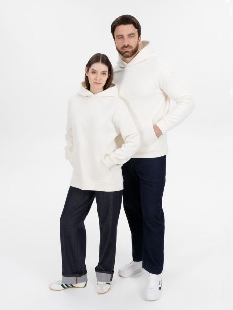 Худи оверсайз унисекс Snuggie, молочно-белое, размер M/L (Изображение 12)