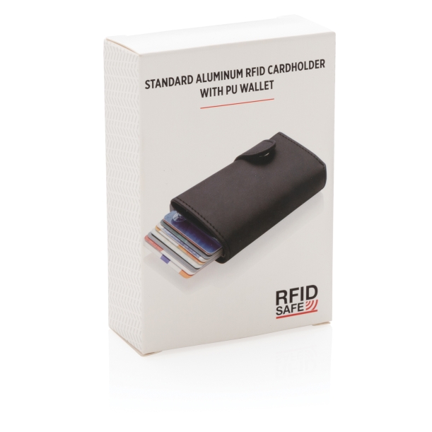 Алюминиевый картхолдер Standard с PU кошельком и защитой RFID (Изображение 10)