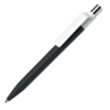 Ручка шариковая DOT, черный корпус/белый клип, soft touch покрытие, пластик (Изображение 1)