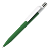 Ручка шариковая DOT, зеленый корпус/белый клип, soft touch покрытие, пластик (Изображение 1)