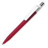 Ручка шариковая DOT, красный корпус/белый клип, soft touch покрытие, пластик (Изображение 1)