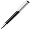 Ручка шариковая TAG, черный корпус/белый клип, пластик (Изображение 1)