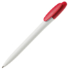 Ручка шариковая BAY, белый корпус/красный клип, непрозрачный пластик (Изображение 1)