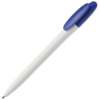 Ручка шариковая BAY, белый корпус/синий клип, непрозрачный пластик (Изображение 1)