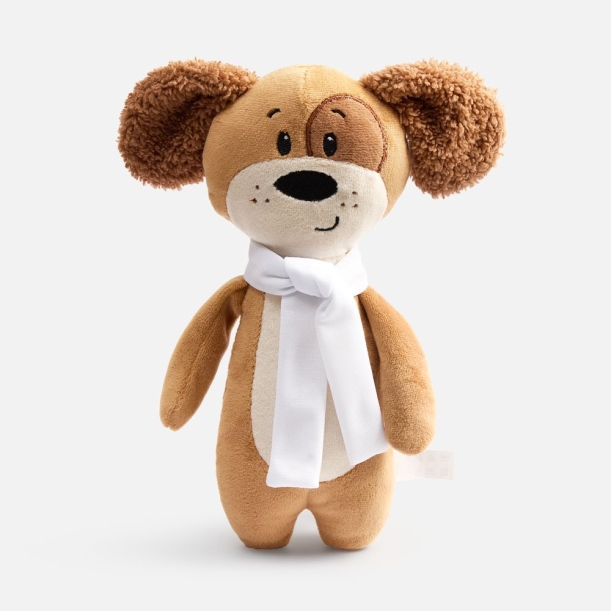 Мягкая игрушка Beastie Toys, собачка с белым шарфом (Изображение 1)
