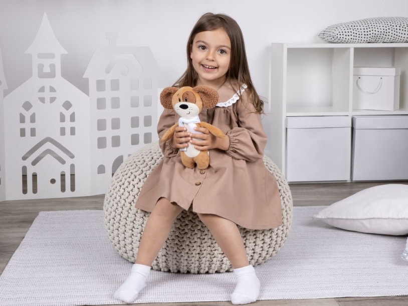 Мягкая игрушка Beastie Toys, собачка с белым шарфом (Изображение 9)