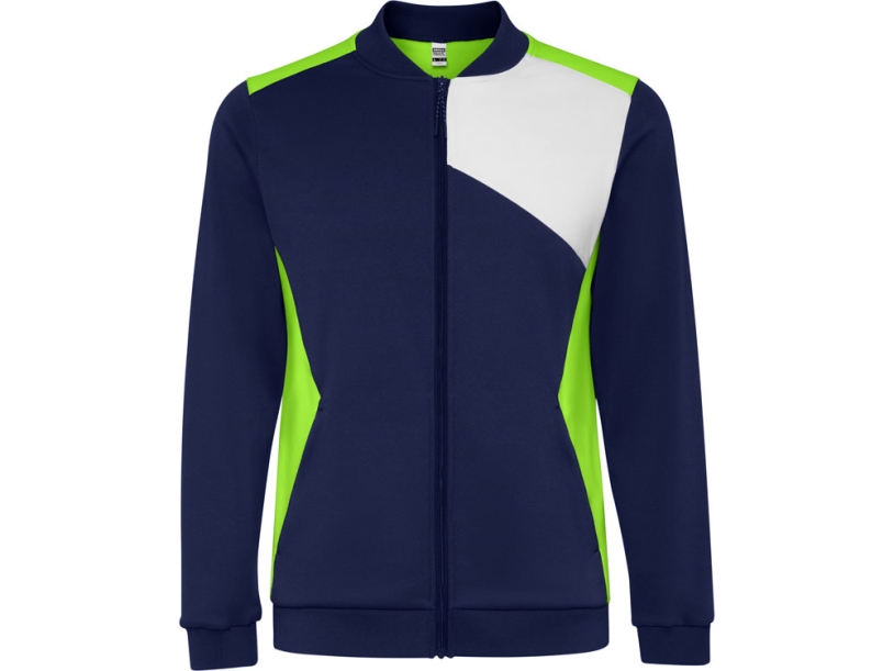 Спортивная куртка Leros, унисекс (лайм/navy) L (Изображение 1)