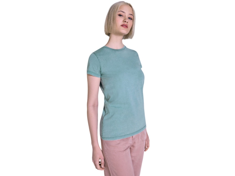 Футболка Fiyi, женская (зеленый выстиранный) 2XL (Изображение 5)