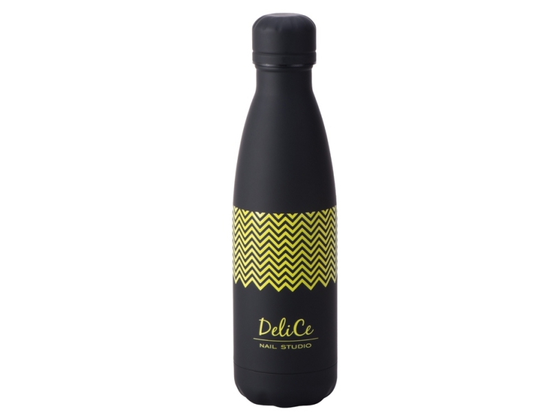 Вакуумная термобутылка Vacuum bottle C1, soft touch, 500 мл, черный, с УФ печатью (Изображение 2)