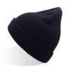 Шапка вязаная детская двойная с отворотом "Kid Wind"_темно-синий,100% акрил  (Изображение 1)