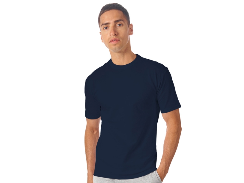 Футболка из френч терри Warsaw, унисекс (темно-синий) 2XL (Изображение 2)