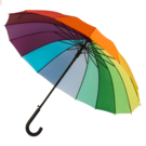 Зонт-трость &quot;Радуга&quot; (полуавтомат), D=110см, 100% полиэстер, пластик, шелкография