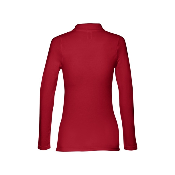 Рубашка-поло женская BERN WOMEN, д/р, бордовый, 2XL, 100% хлопок, плотность 210 г/м2 (Изображение 3)