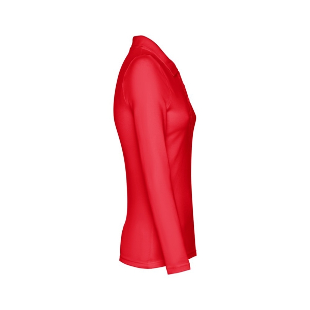 Рубашка-поло женская BERN WOMEN, д/р, красный, XL, 100% хлопок, плотность 210 г/м2 (Изображение 2)