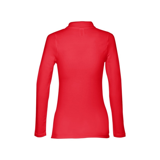 Рубашка-поло женская BERN WOMEN, д/р, красный, 2XL, 100% хлопок, плотность 210 г/м2 (Изображение 3)