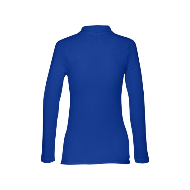 Рубашка-поло женская BERN WOMEN, д/р, синий, XL, 100% хлопок, плотность 210 г/м2 (Изображение 3)