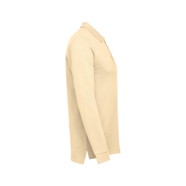 Рубашка-поло мужская BERN, д/р, песочный, 2XL, 100% хлопок, плотность 210 г/м2 (Изображение 2)