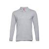 Рубашка-поло мужская BERN, д/р, серый меланж, 3XL, 85% хлопок, 15% вискоза, плотность 210 г/м2 (Изображение 1)