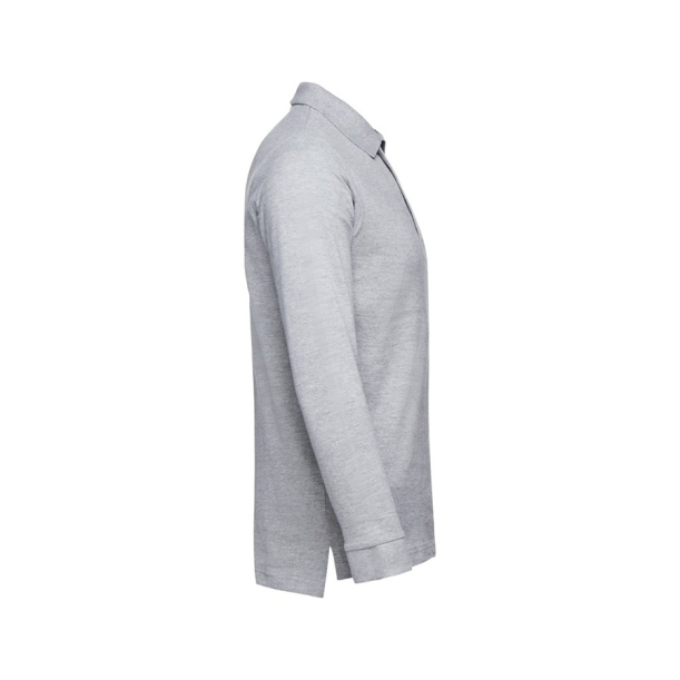 Рубашка-поло мужская BERN, д/р, серый меланж, 3XL, 85% хлопок, 15% вискоза, плотность 210 г/м2 (Изображение 2)