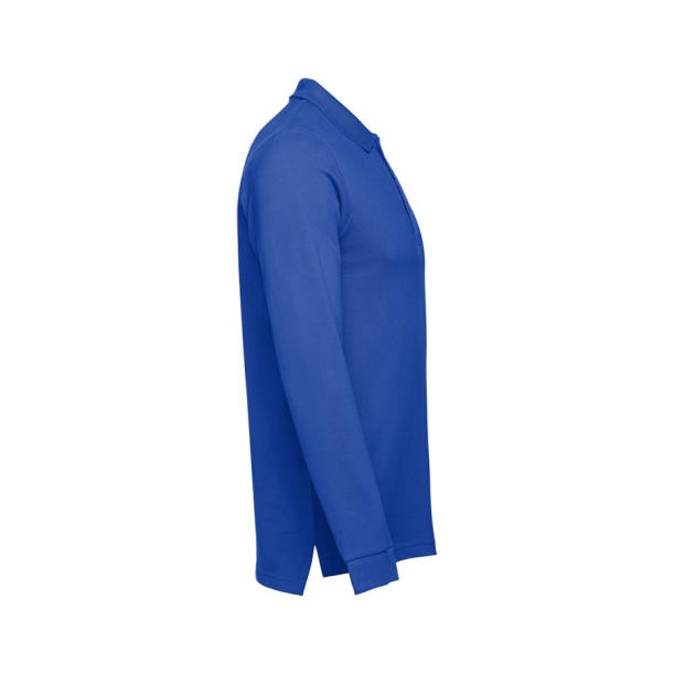 Рубашка-поло мужская BERN, д/р, синий, 2XL, 100% хлопок, плотность 210 г/м2 (Изображение 2)